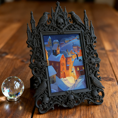 Gothic Dark Frame | Tea House Private Room Decor, Photo Holder, Dual-use