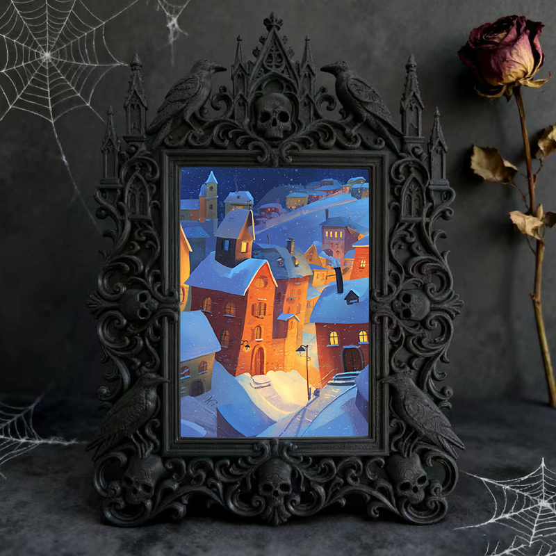 Gothic Dark Frame | Tea House Private Room Decor, Photo Holder, Dual-use