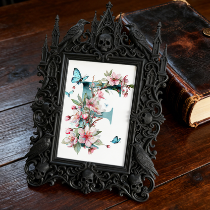Gothic Dark Frame | Candle Making Workshop Decor, Photo Display, Dual-use
