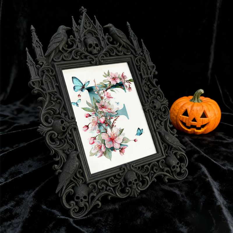 Gothic Dark Frame | Candle Making Workshop Decor, Photo Display, Dual-use
