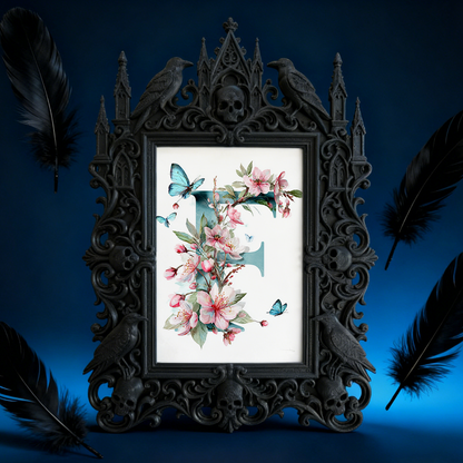 Gothic Dark Frame | Candle Making Workshop Decor, Photo Display, Dual-use