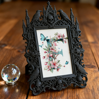 Gothic Dark Frame | Candle Making Workshop Decor, Photo Display, Dual-use