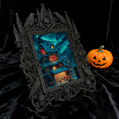 Gothic Dark Frame | LARP Event Camp Decor, Photo Frame, Waterproof Plastic