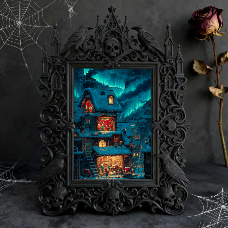 Gothic Dark Frame | LARP Event Camp Decor, Photo Frame, Waterproof Plastic