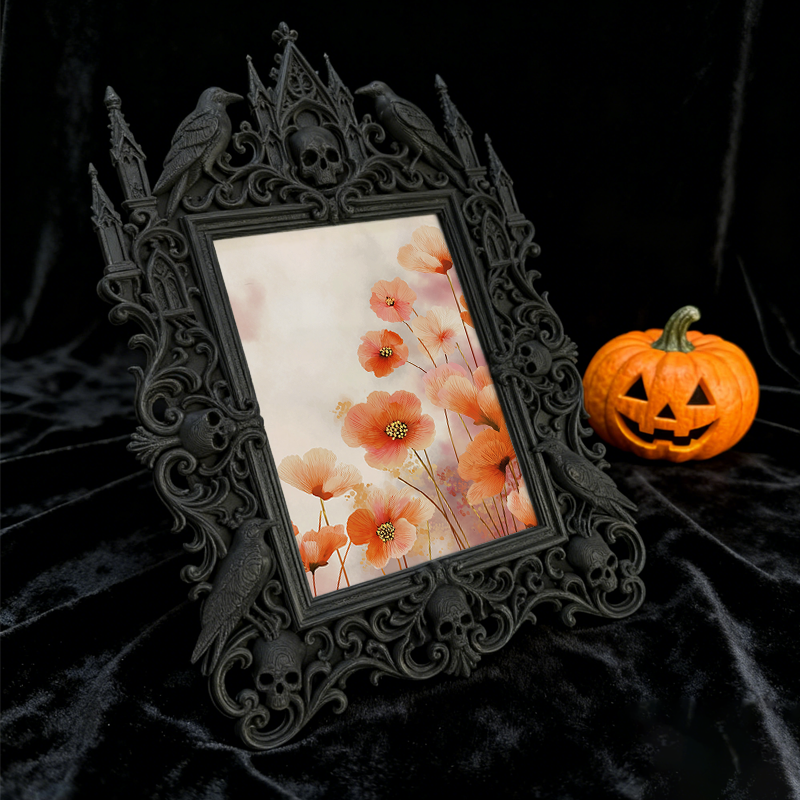 Gothic Dark Frame | Horror Movie Marathon Party Decor, Photo Ornament, Wall-mountable
