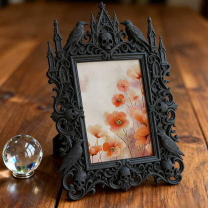 Gothic Dark Frame | Horror Movie Marathon Party Decor, Photo Ornament, Wall-mountable