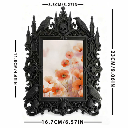 Gothic Dark Frame | Horror Movie Marathon Party Decor, Photo Ornament, Wall-mountable