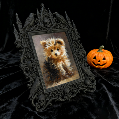 Gothic Dark Frame | Full Moon Ritual Decor, Photo Display, Waterproof Plastic Frame