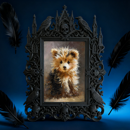 Gothic Dark Frame | Full Moon Ritual Decor, Photo Display, Waterproof Plastic Frame