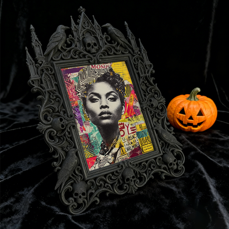 Gothic Dark Frame | Poetry Slam Dark Corner Decor, Photo Ornament, Waterproof Plastic