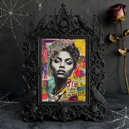Gothic Dark Frame | Poetry Slam Dark Corner Decor, Photo Ornament, Waterproof Plastic