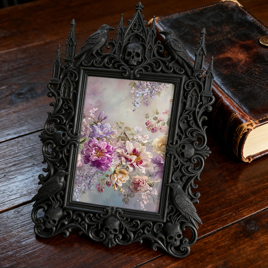 Gothic Dark Frame | Ghost Hunting Team Meetup Decor, Photo Display, Dual-use