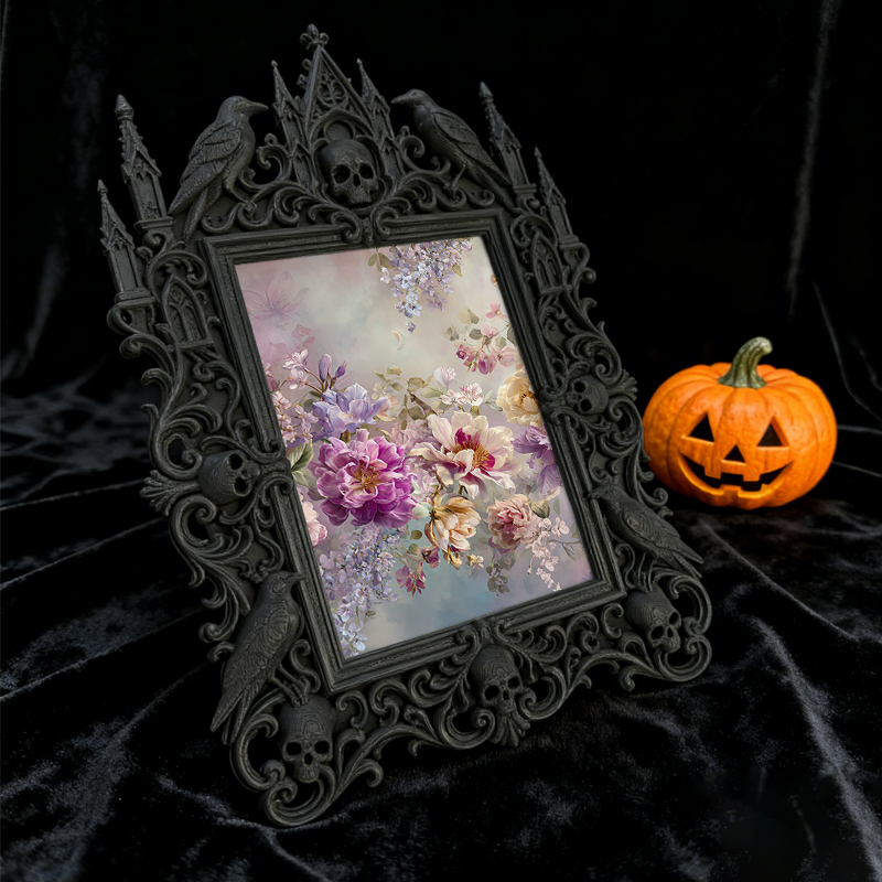 Gothic Dark Frame | Ghost Hunting Team Meetup Decor, Photo Display, Dual-use