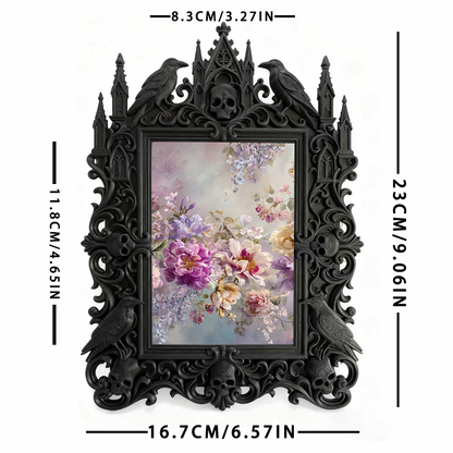 Gothic Dark Frame | Ghost Hunting Team Meetup Decor, Photo Display, Dual-use