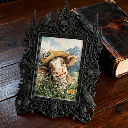 Gothic Dark Frame | Dark Academia Book Fair Decor, Photo Frame, Wall/Tabletop