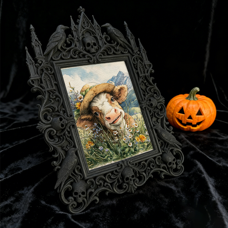 Gothic Dark Frame | Dark Academia Book Fair Decor, Photo Frame, Wall/Tabletop