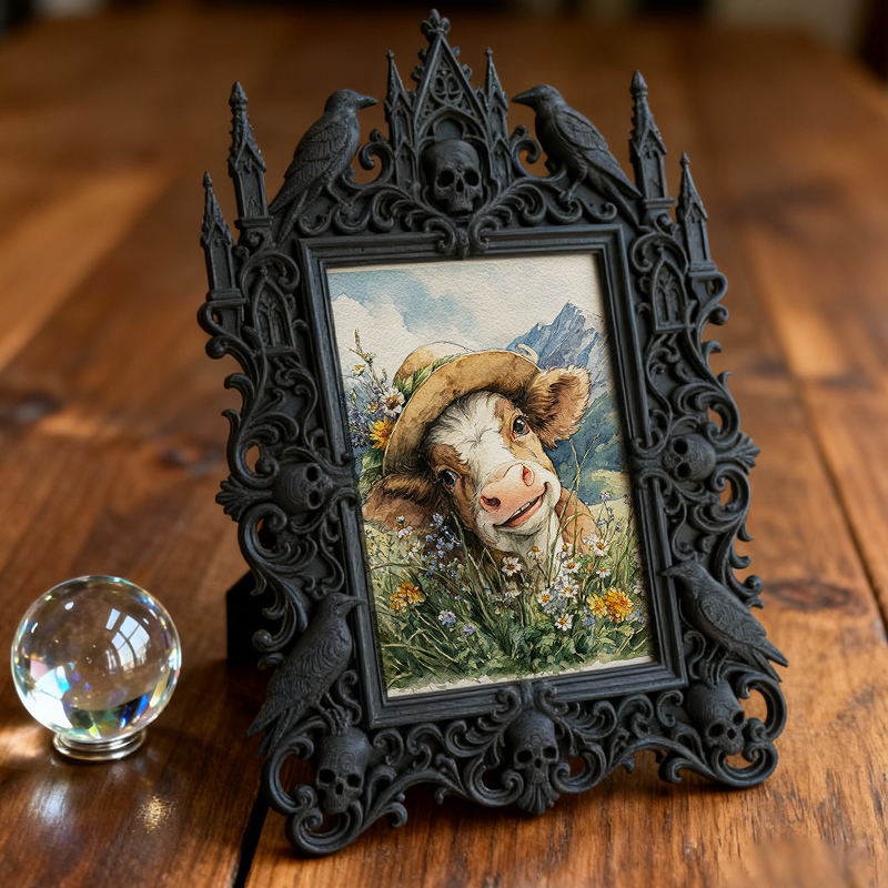 Gothic Dark Frame | Dark Academia Book Fair Decor, Photo Frame, Wall/Tabletop