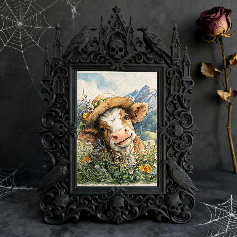 Gothic Dark Frame | Dark Academia Book Fair Decor, Photo Frame, Wall/Tabletop