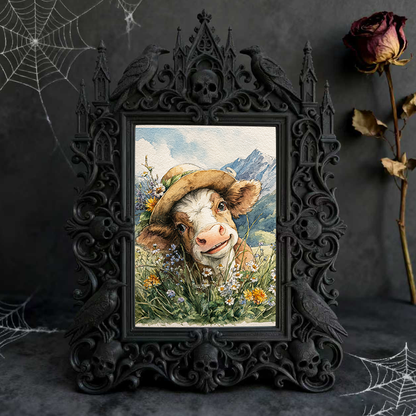 Gothic Dark Frame | Dark Academia Book Fair Decor, Photo Frame, Wall/Tabletop