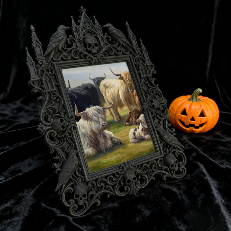 Gothic Dark Frame | Masquerade Ball Decor, Photo Ornament, Dual-use
