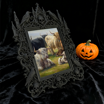 Gothic Dark Frame | Masquerade Ball Decor, Photo Ornament, Dual-use