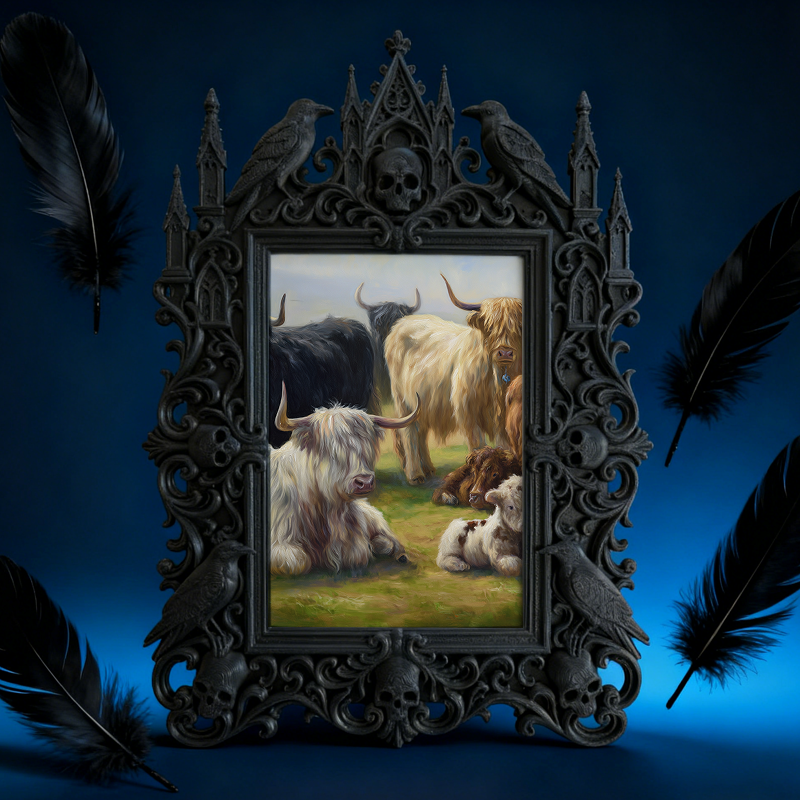 Gothic Dark Frame | Masquerade Ball Decor, Photo Ornament, Dual-use