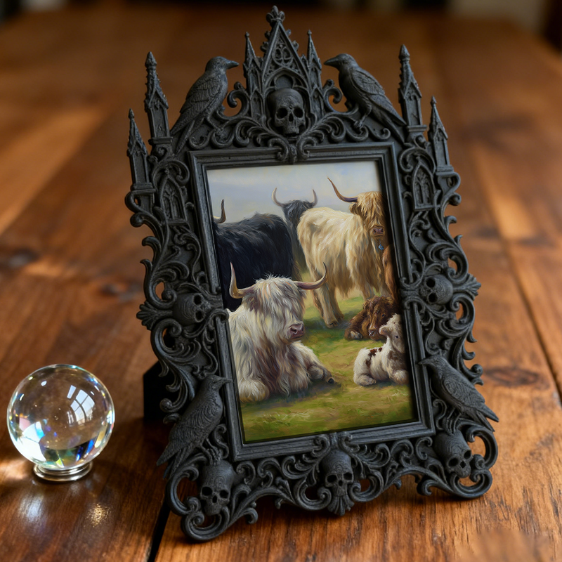 Gothic Dark Frame | Masquerade Ball Decor, Photo Ornament, Dual-use