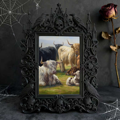 Gothic Dark Frame | Masquerade Ball Decor, Photo Ornament, Dual-use