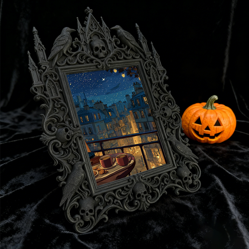 Gothic Dark Frame | Witchy Craft Fair Booth Decor, Photo Display, Waterproof Plastic