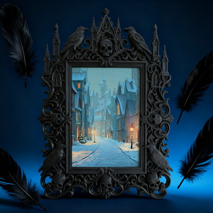 Gothic Dark Frame | Werewolf-themed Camping Party Decor, Photo Holder, Wall-mountable