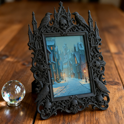 Gothic Dark Frame | Werewolf-themed Camping Party Decor, Photo Holder, Wall-mountable