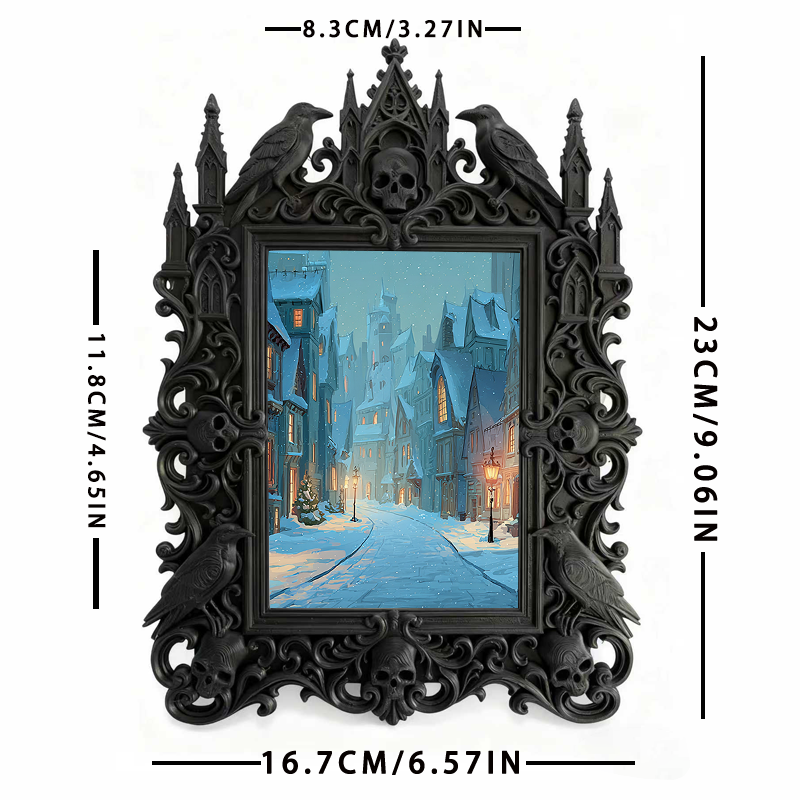 Gothic Dark Frame | Werewolf-themed Camping Party Decor, Photo Holder, Wall-mountable