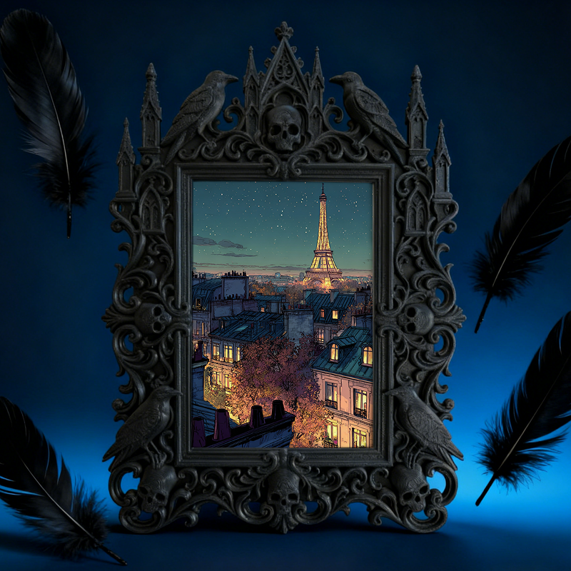 Gothic Dark Frame | Tattoo Convention Decor, Photo Prop, Waterproof Plastic Frame