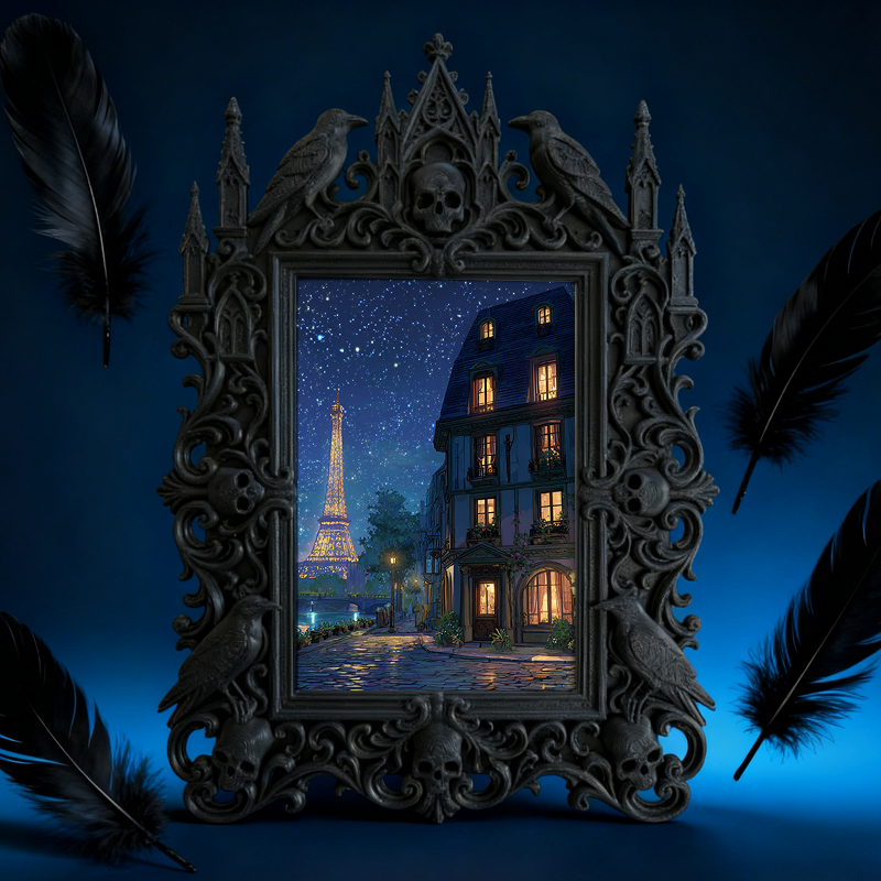 Gothic Dark Frame | Gothic Prom Decor, Photo Ornament, Dual-use