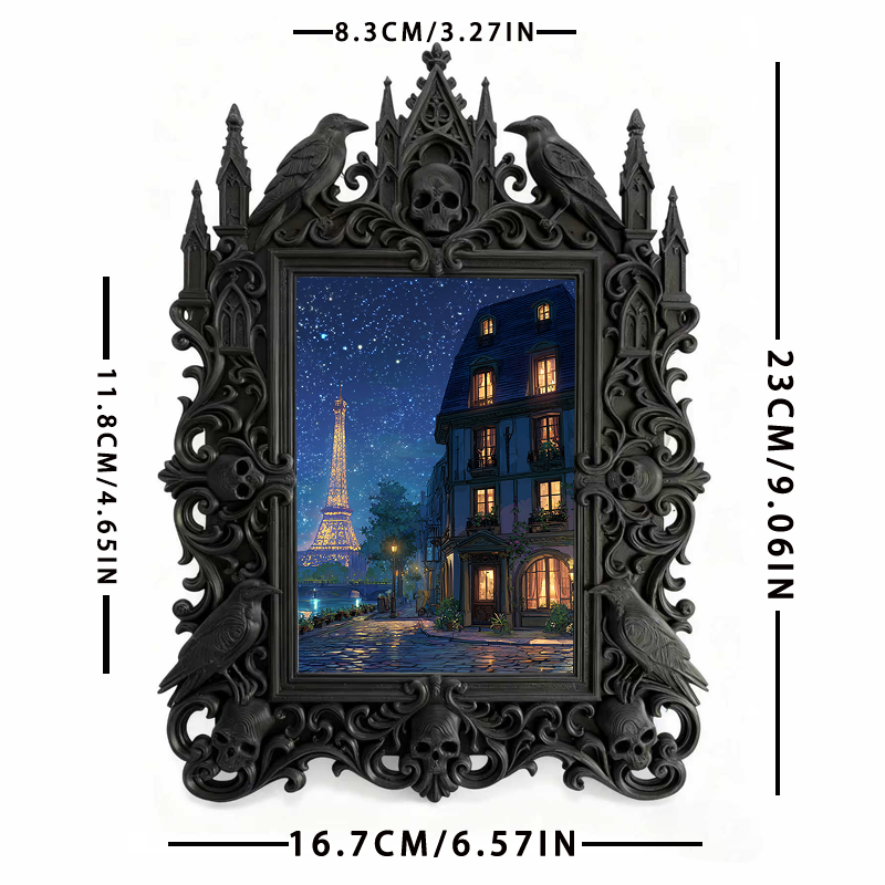 Gothic Dark Frame | Gothic Prom Decor, Photo Ornament, Dual-use