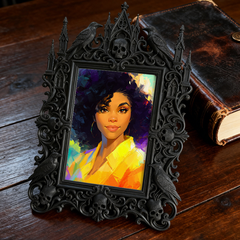Gothic Dark Frame | Paranormal Themed Party Decor, Photo Display, Wall/Tabletop