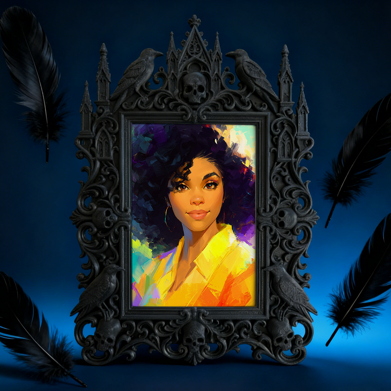 Gothic Dark Frame | Paranormal Themed Party Decor, Photo Display, Wall/Tabletop