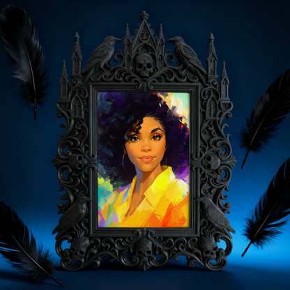 Gothic Dark Frame | Paranormal Themed Party Decor, Photo Display, Wall/Tabletop