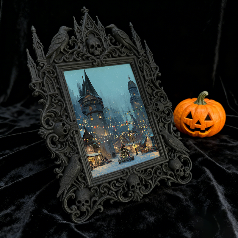 Gothic Dark Frame | Dark Art Exhibition Opening Decor, Photo Frame, Dual-use