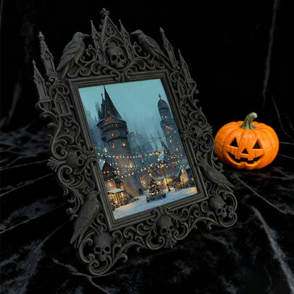Gothic Dark Frame | Dark Art Exhibition Opening Decor, Photo Frame, Dual-use