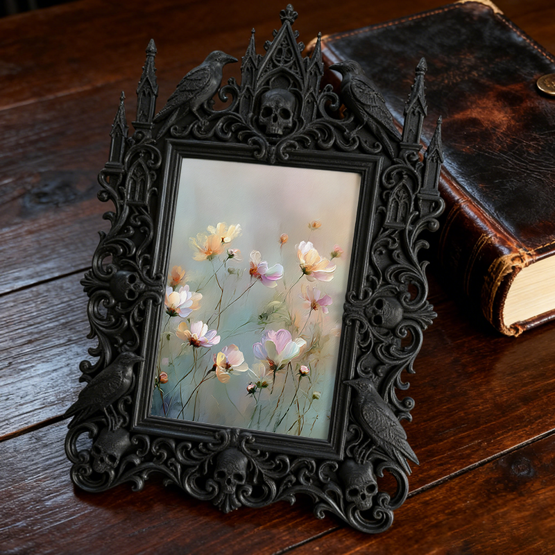 Gothic Dark Frame | Student Dorm Dark Corner Decor, Photo Display, Wall/Tabletop