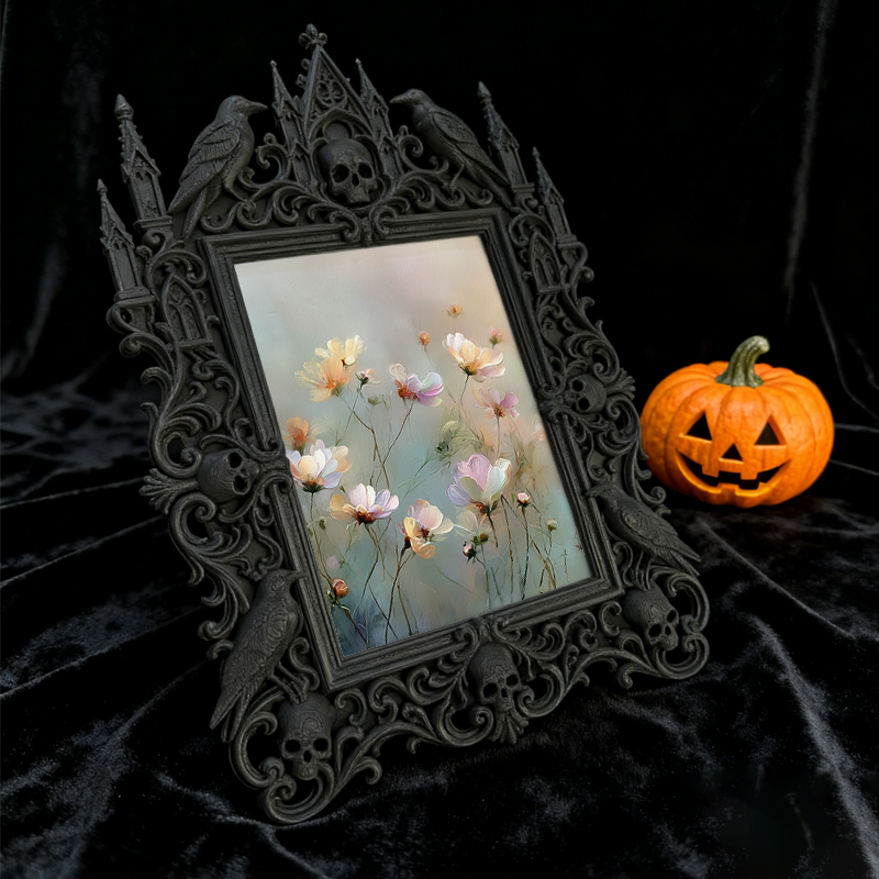 Gothic Dark Frame | Student Dorm Dark Corner Decor, Photo Display, Wall/Tabletop
