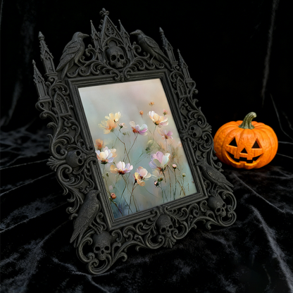 Gothic Dark Frame | Student Dorm Dark Corner Decor, Photo Display, Wall/Tabletop