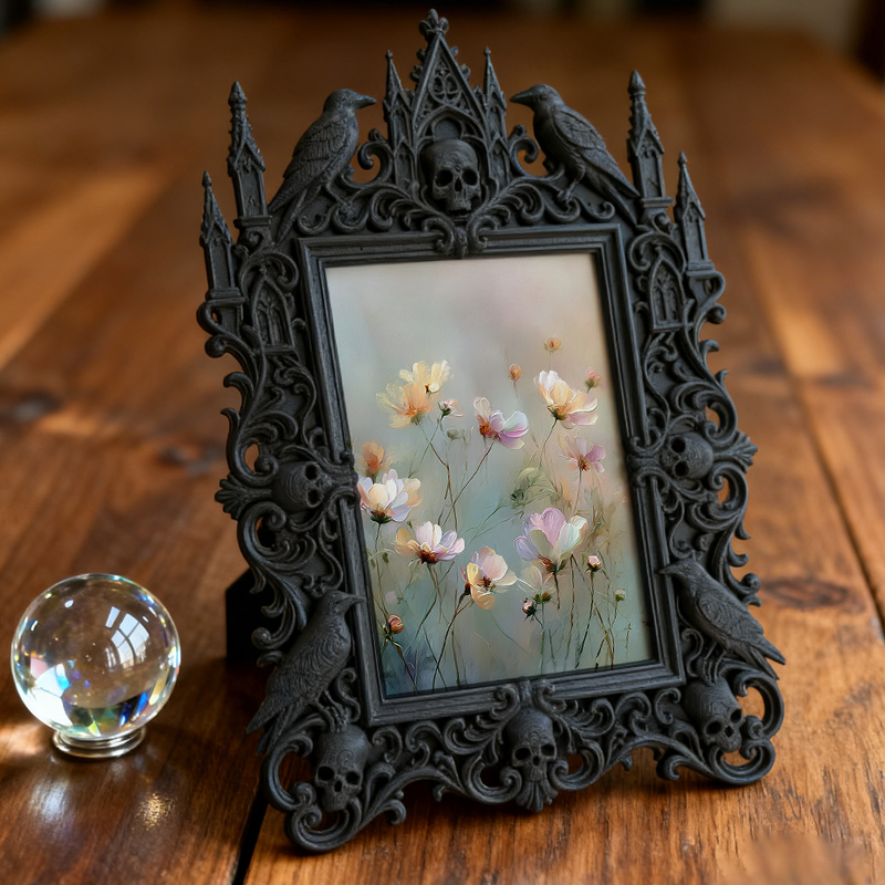 Gothic Dark Frame | Student Dorm Dark Corner Decor, Photo Display, Wall/Tabletop