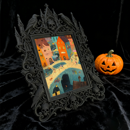 Gothic Dark Frame | Podcast Recording Studio Decor, Photo Holder, Dual-use