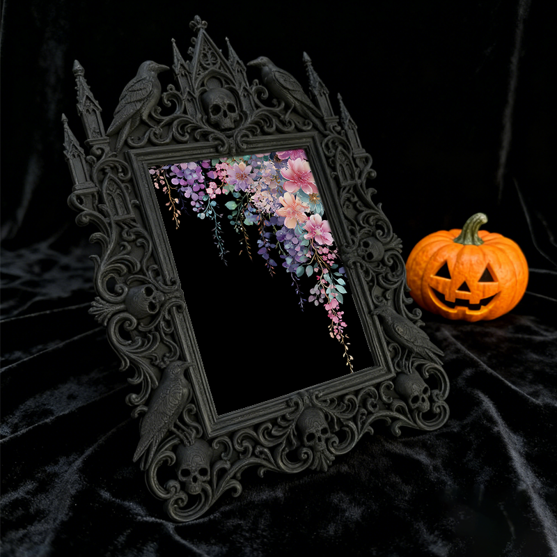 Gothic Dark Frame | Gaming Room Setup Decor, Photo Prop, Waterproof Plastic Frame