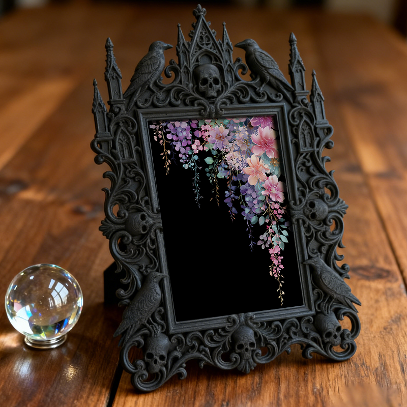 Gothic Dark Frame | Gaming Room Setup Decor, Photo Prop, Waterproof Plastic Frame