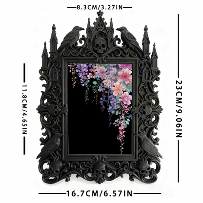 Gothic Dark Frame | Gaming Room Setup Decor, Photo Prop, Waterproof Plastic Frame