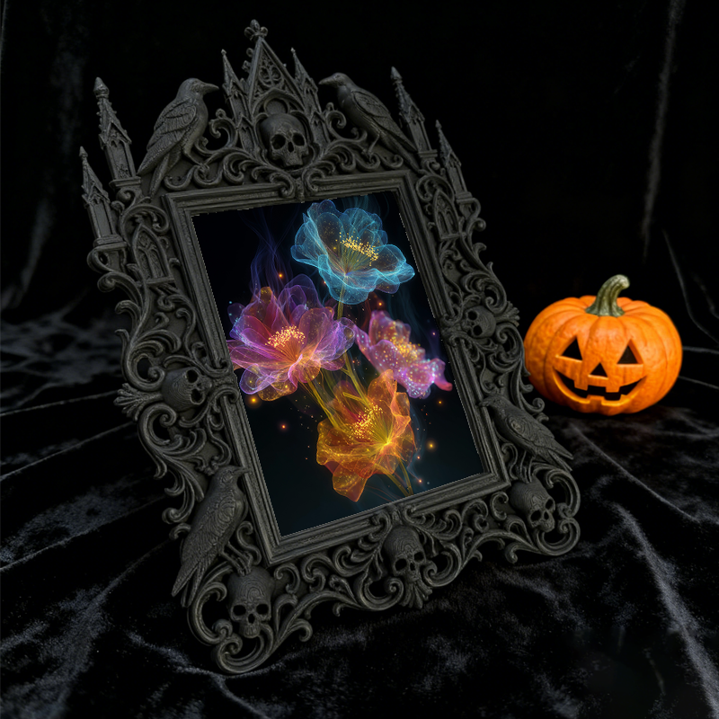 Gothic Dark Frame | Vintage Camera Collection Room Decor, Photo Ornament, Wall-mountable