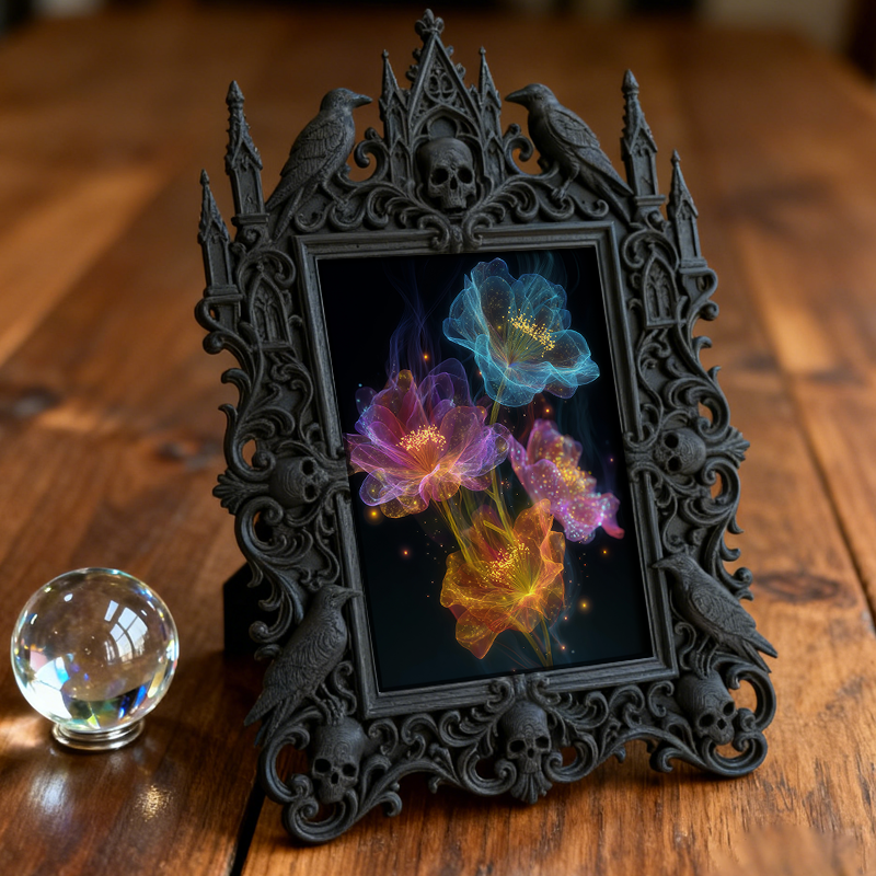 Gothic Dark Frame | Vintage Camera Collection Room Decor, Photo Ornament, Wall-mountable